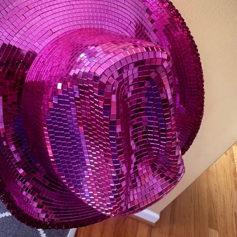 Pink Mirror Disco Ball Cowboy Hat - Picture 3 of 8